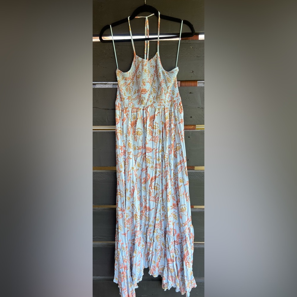 Free People Heat Wave Floral Print High/Low Maxi